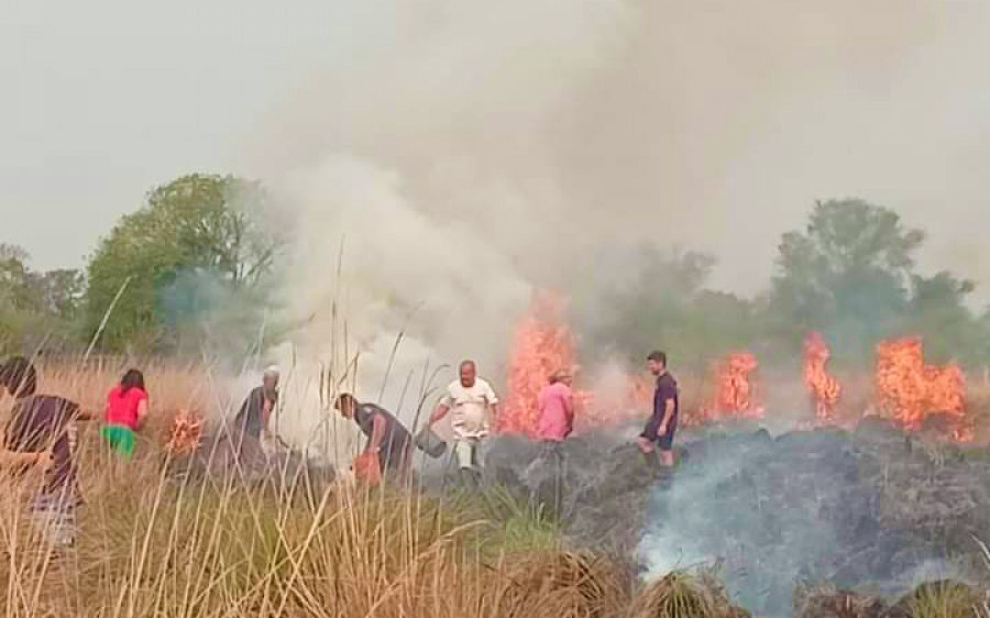 Corrientes: vecinos y policías apagaron un incendio sin ningún tipo de equipos de protección